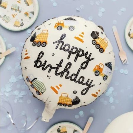 Construction Vehicles Balloon I Construction Party Decorations I My Dream Party Shop UK