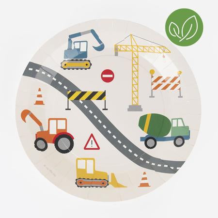 Construction Vehicles Party Plates I Construction Party Supplies I My Dream Party Shop UK