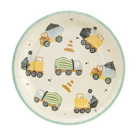 Construction Vehicles Party Plates I Construction Party Supplies I My Dream Party Shop UK