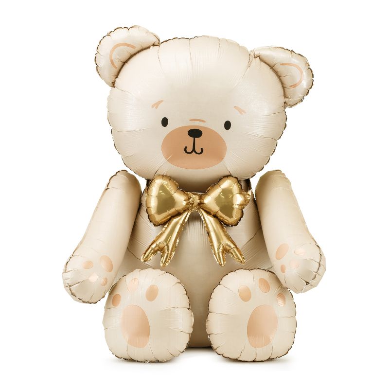 Sitting Cream Teddy Bear Inflated Collection Ruislip I Valentine's Day Balloons My Dream Party Shop