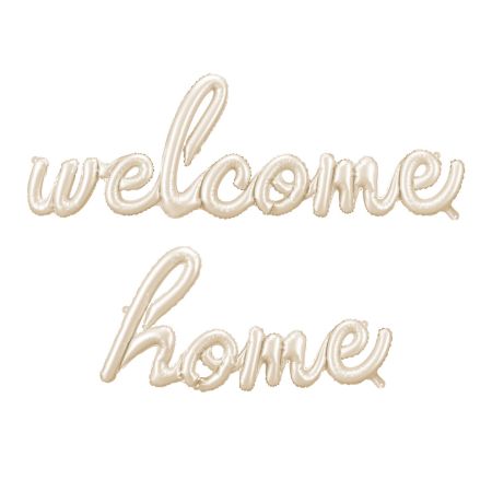 Cream Welcome Home Balloons I New Baby Decorations I My Dream Party Shop UK
