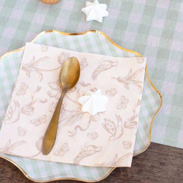 Neutral Floral Party Napkins I Neutral New Baby Party Decorations I My Dream Party Shop UK