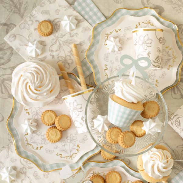 Cream Floral Party Napkins I Neutral New Baby Decorations I My Dream Party Shop UK