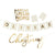 Personalised Gold and White Christening Garland I Christening Decorations I My Dream Party Shop UK