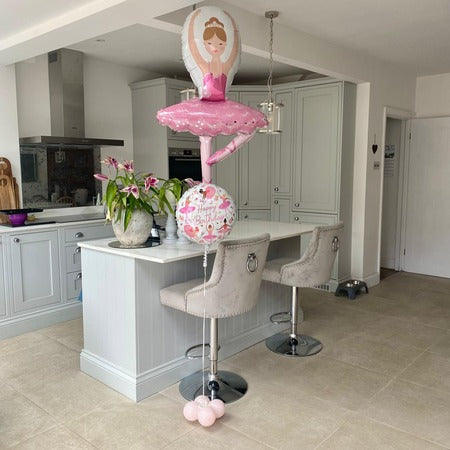 Dancing Ballerina Helium Supershape and Happy Birthday Balloons I My Dream Party Shop Ruislip