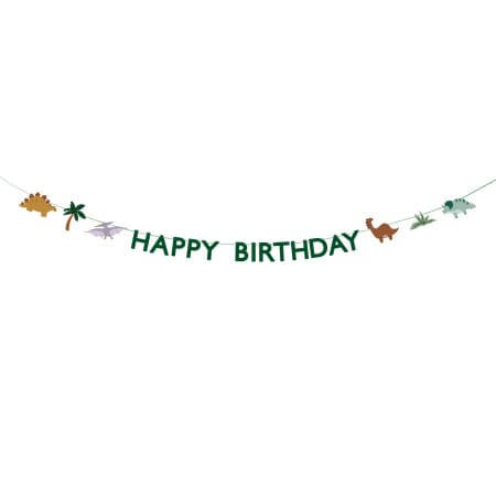 Dinosaur Happy Birthday Garland I Dinosaur Party Decorations I My Dream Party Shop UK