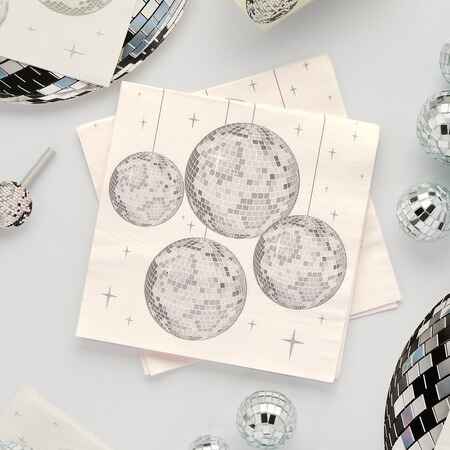Disco Ball Paper Napkins I Disco Party Decorations I My Dream Party Shop UK