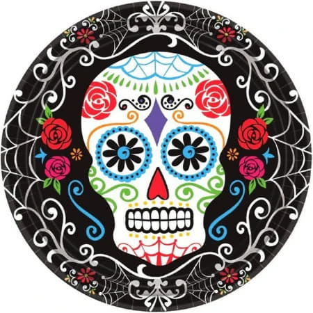 Extra Large Day of the Dead Plates I Day of the Dead Party Decorations I My Dream Party Shop UK