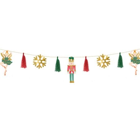 Christmas Nutcracker Tassel Garland I Christmas Party Decorations I My Dream Party Shop UK