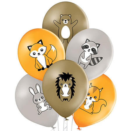 Forest Animals Latex Balloons I Woodland Animals Party Supplies I My Dream Party Shop UK
