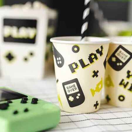 Gamer Paper Party Cups I Gamer Party Supplies I My Dream Party Shop UK