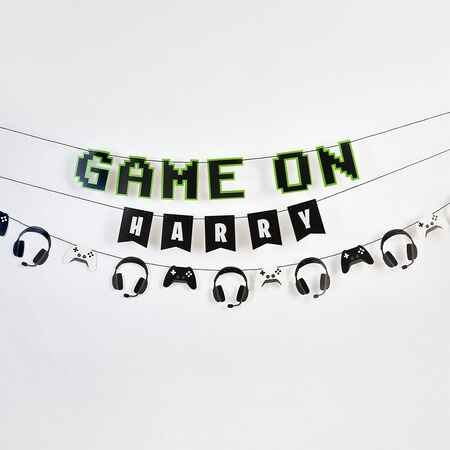Gamer Party Garland I Gamer Party Supplies I My Dream Party Shop UK