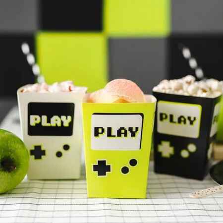 Gaming Party Popcorn Boxes I Gamer Party Supplies I My Dream Party Shpo UK