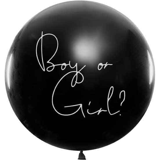 Boy or Girl Pink Confetti Gender Reveal Balloon I Gender Reveal Party Supplies UK
