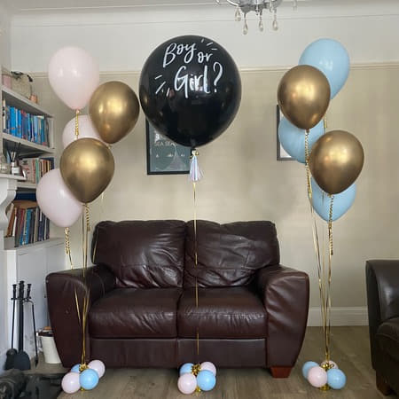 Boy or Girl Gender Reveal Balloon I Helium Inflated for Collection I My Dream Party Shop Ruislip