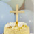 Gold Cross Acrylic Cake Topper I First Holy Communion Party Supplies I My Dream Party Shop UK