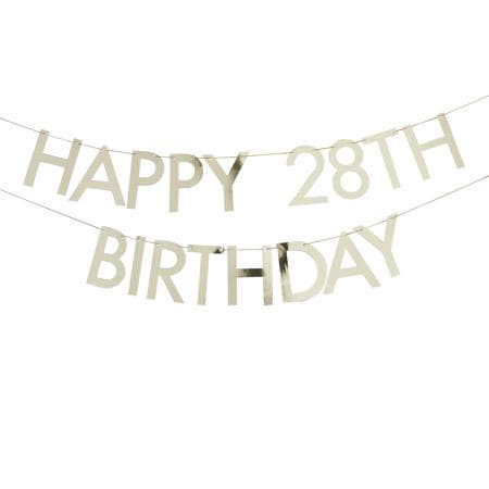 Customisable Gold Happy Birthday Garland I Gold Party Supplies I My Dream Party Shop