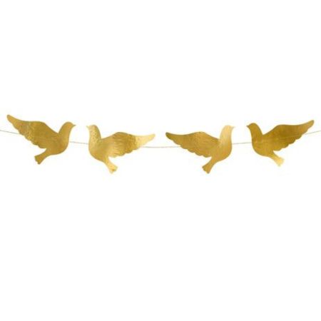 Gold Dove Garland I First Communion Decorations I My Dream Party Shop UK