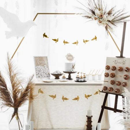 Gold Dove Garland I Christening Decorations I My Dream Party Shop UK