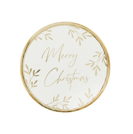 Gold Merry Christmas Party Plates I Christmas Tableware I My Dream Party Shop UK