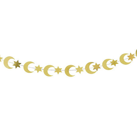 Gold Moon and Stars Banner I Gold Party Decorations I My Dream Party Shop UK