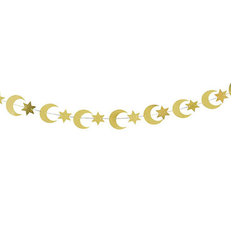 Gold Moon and Stars Banner I Gold Party Decorations I My Dream Party Shop UK