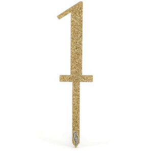 Sparkling Fizz Gold Number One Cake Topper I First Birthday Party I My Dream Party Shop UK