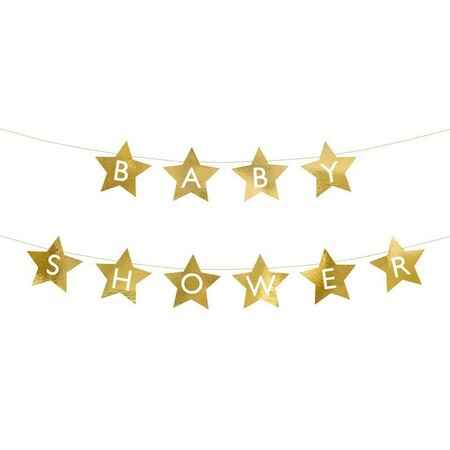 Gold Star Baby Shower Garland