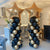 Black and Gold Star Spiral Balloon Column I Balloons for Events Ruislip I My Dream Party Shop