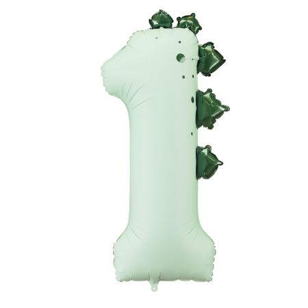 Green Dinosaur Number One Balloon I Dinosaur Party Supplies I My Dream Party Shop UK