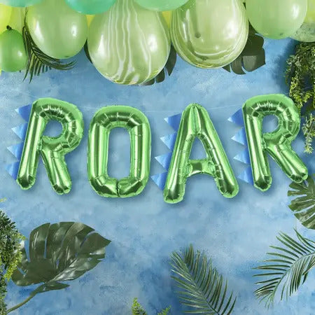 Green Roar Balloon Bunting I Dinosaur Party Decorations I My Dream Party Shop UK