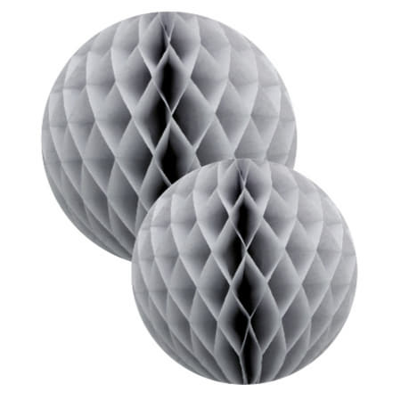 Grey Honeycomb Ball Decorations Set of Two I Modern Party Decorations I UK