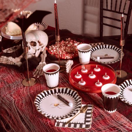 Halloween Cream and Black Striped Napkins I Halloween Party Supplies I My Dream Party Shop UK