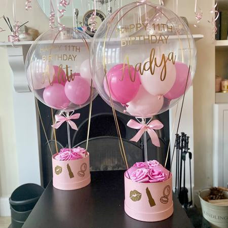 Pink 11th Birthday Hot Air Balloon Designs I Balloons for Collection Ruislip I My Dream Party Shop