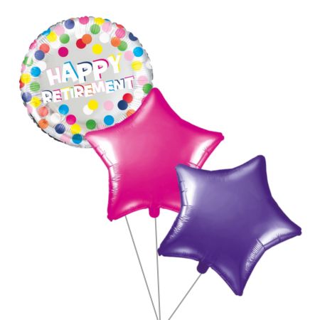 Happy Retirement Star Helium Balloon Bouquet I My Dream Party Shop Ruislip