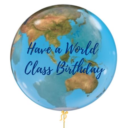 Personalised World Bubble Balloon I Helium Balloons Ruislip I My Dream Party Shop
