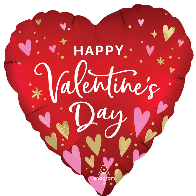 Heartfelt Red Happy Valentine's Day Heart Balloon I Valentine's Day Balloons