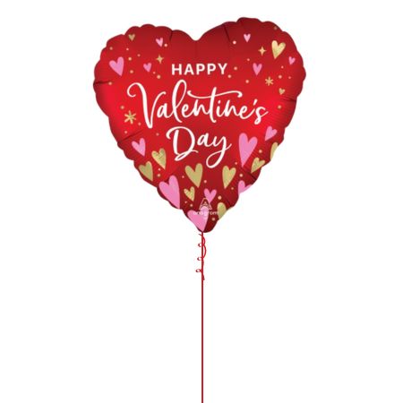Heartfelt Helium Red and Gold Valentine's Day Balloon I Valentine's Day Balloons Ruislip