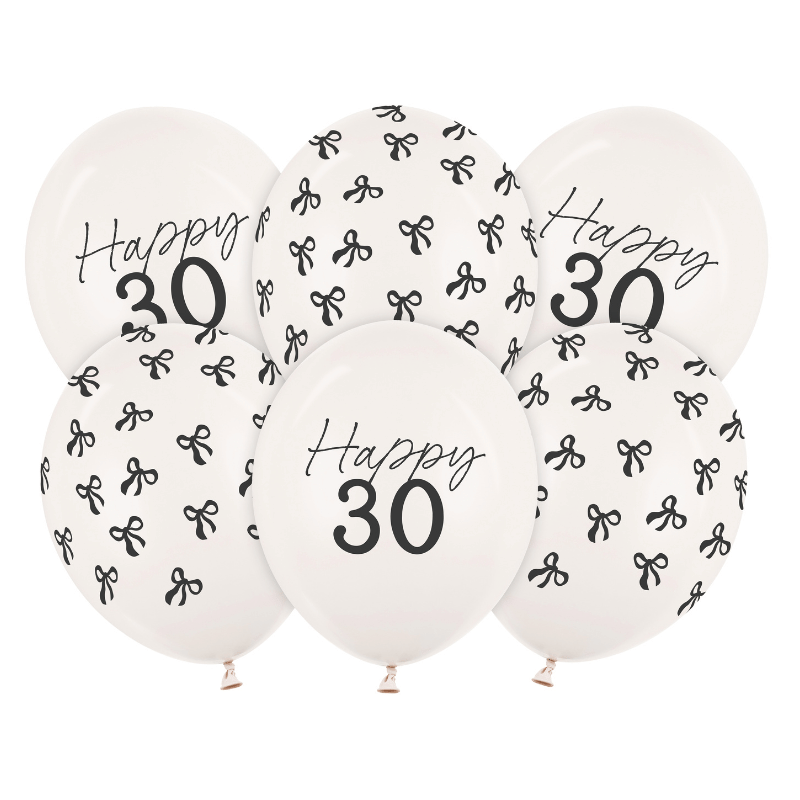 Milestone 30th Birthday Black and Cream Balloon Bouquet I Helium Balloons for Collection Ruislip