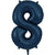 Helium Inflated Navy Number Eight Foil Balloon I Foil Number Balloons I My Dream Party Shop UK