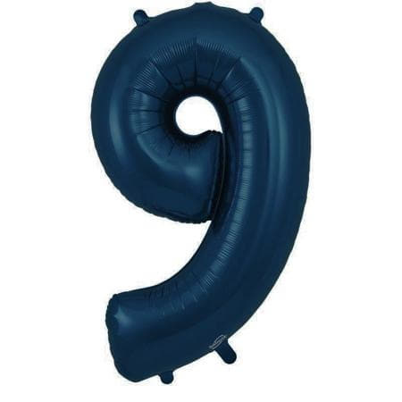 Helium Inflated Navy Number Nine Foil Balloon I Foil Number Balloons I My Dream Party Shop UK