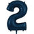 Helium Inflated Navy Number Two Foil Balloon I Foil Number Balloons I My Dream Party Shop UK