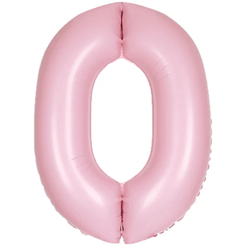 Helium Pastel Matt Number Zero Foil Balloon I Helium Number Balloons Ruislip I My Dream Party Shop