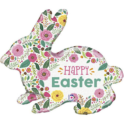 Happy Easter Holographic Rabbit Balloon I Easter Party Decorations I My Dream Party Shop UK