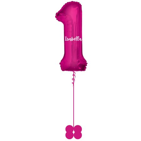 Personalised Hot Pink Helium Number Balloon I My Dream Party Shop Ruislip