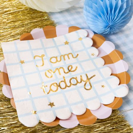 I am One Today Napkins I Teddy Bear Party Supplies I My Dream Party Shop UK