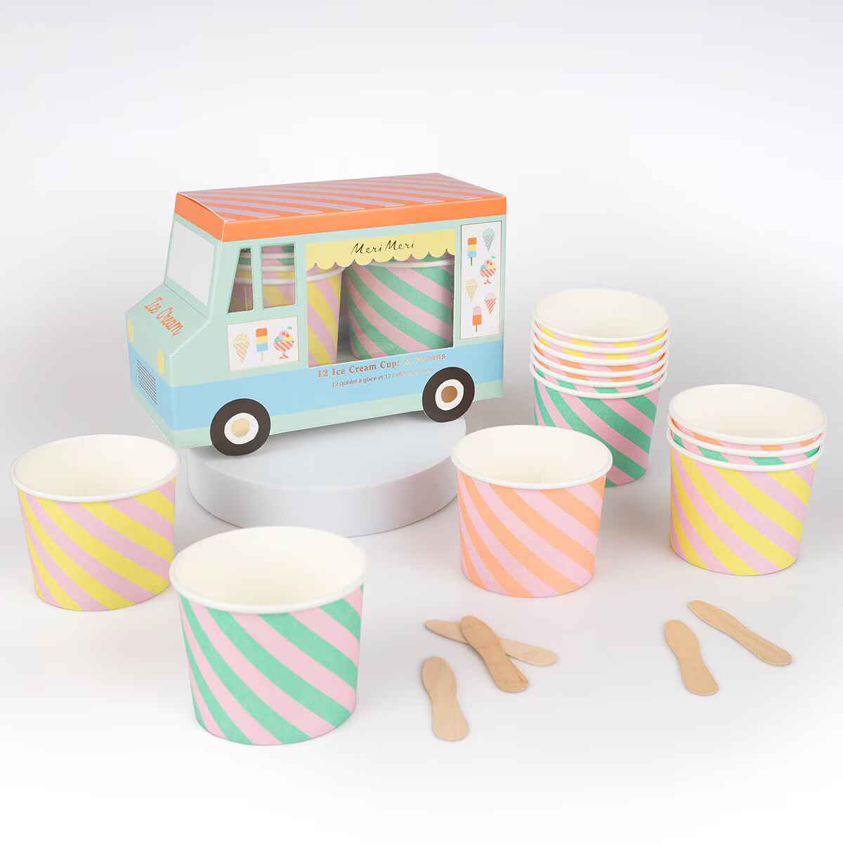 Ice Cream Cups and Spoons Meri Meri I Ice Cream Party Decorations I My Dream Party Shop UK