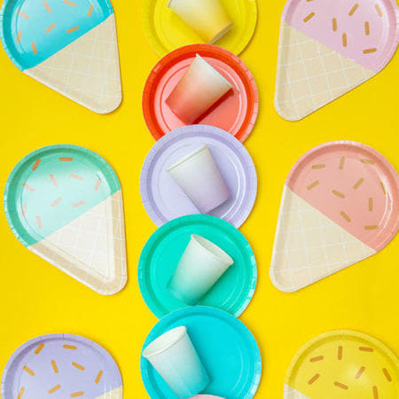 Ice Cream Party Plates I Ice Cream Party Decorations I My Dream Party Shop UK