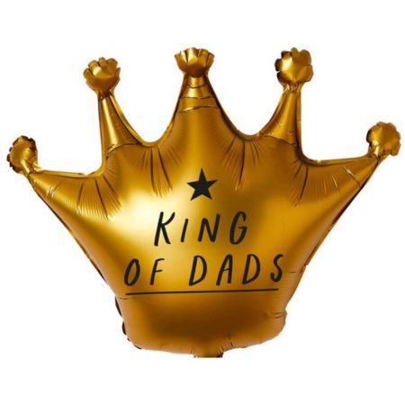 King of Dads Gold Crown Balloon I Father&#39;s Day Balloons I My Dream Party Shop UK