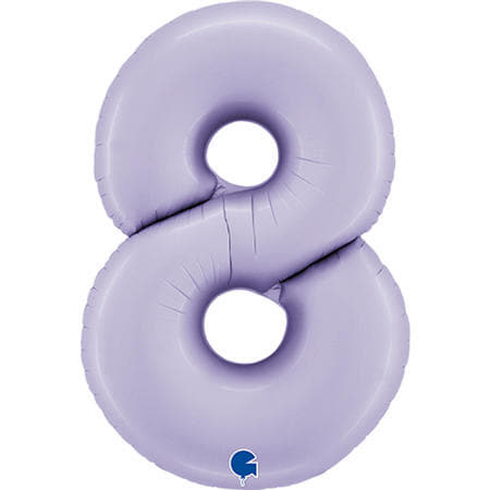 Giant Lilac Number Eight Balloon 40 Inches I Foil Number Balloons I My Dream Party Shop UK
